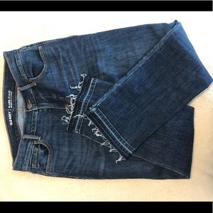 Old Navy, raw hem, crop jeans